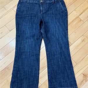 Petite Lands' End dark blue trouser dress jeans